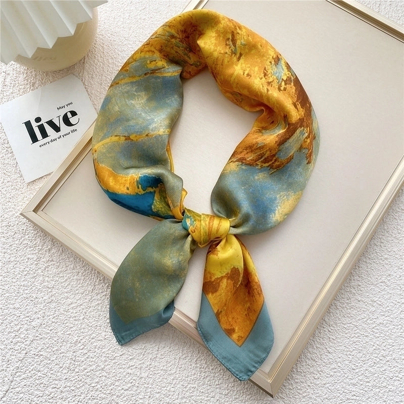 Unisex Sweet Silk Printing Silk Scarf