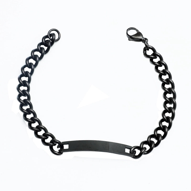 Minimalist Geometric Titanium Steel No Inlaid Bracelets In Bulk