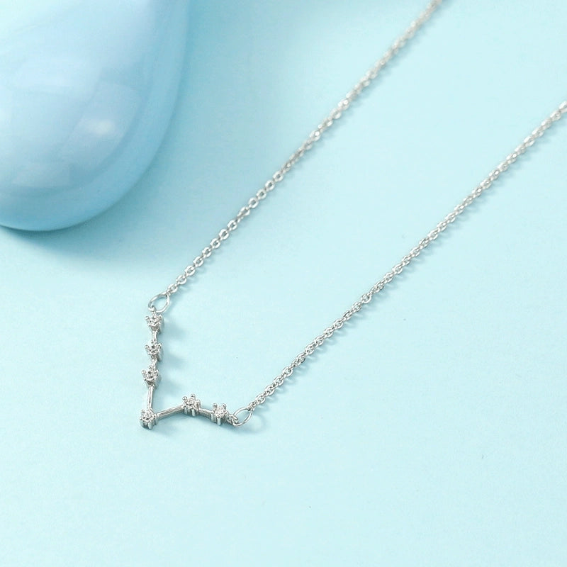 Minimalist Constellation Copper Plating Inlay Zircon Necklace
