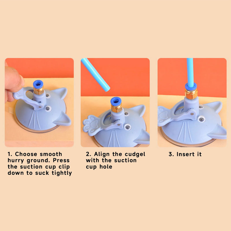 Funny Cat Stick Toy with Detachable Teaser Wand And Sucker Base