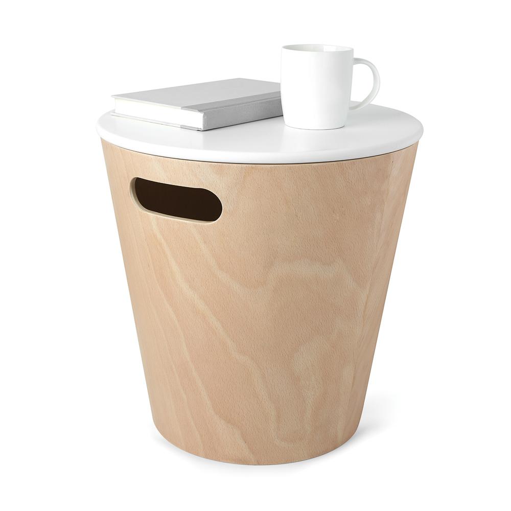 Umbra Woodrow storage stool. Natural