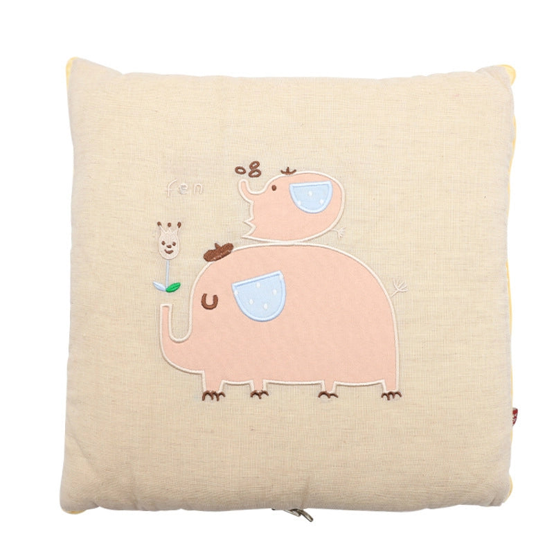 Cartoon Pillow Quilt Kangle House Multifunctional Pillow Quilt Dual-use Two-in-one Single Blanket Pillow Quilt