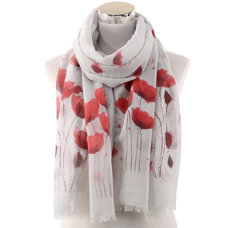 Women's Streetwear Flower Polyester Printing Scarf