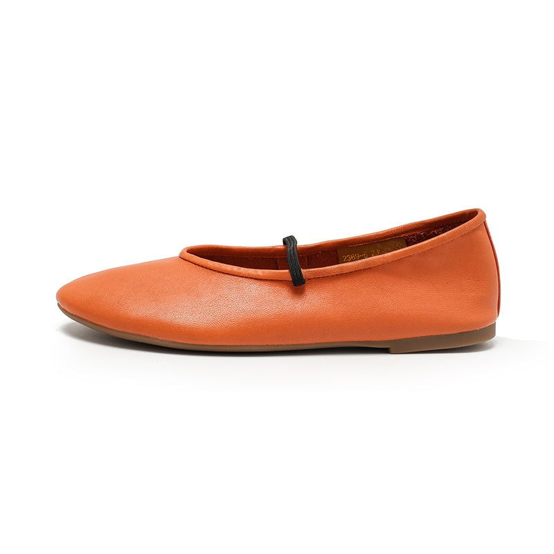 Studio Round Toe Soft Leather Casual Flats in 11 Colors