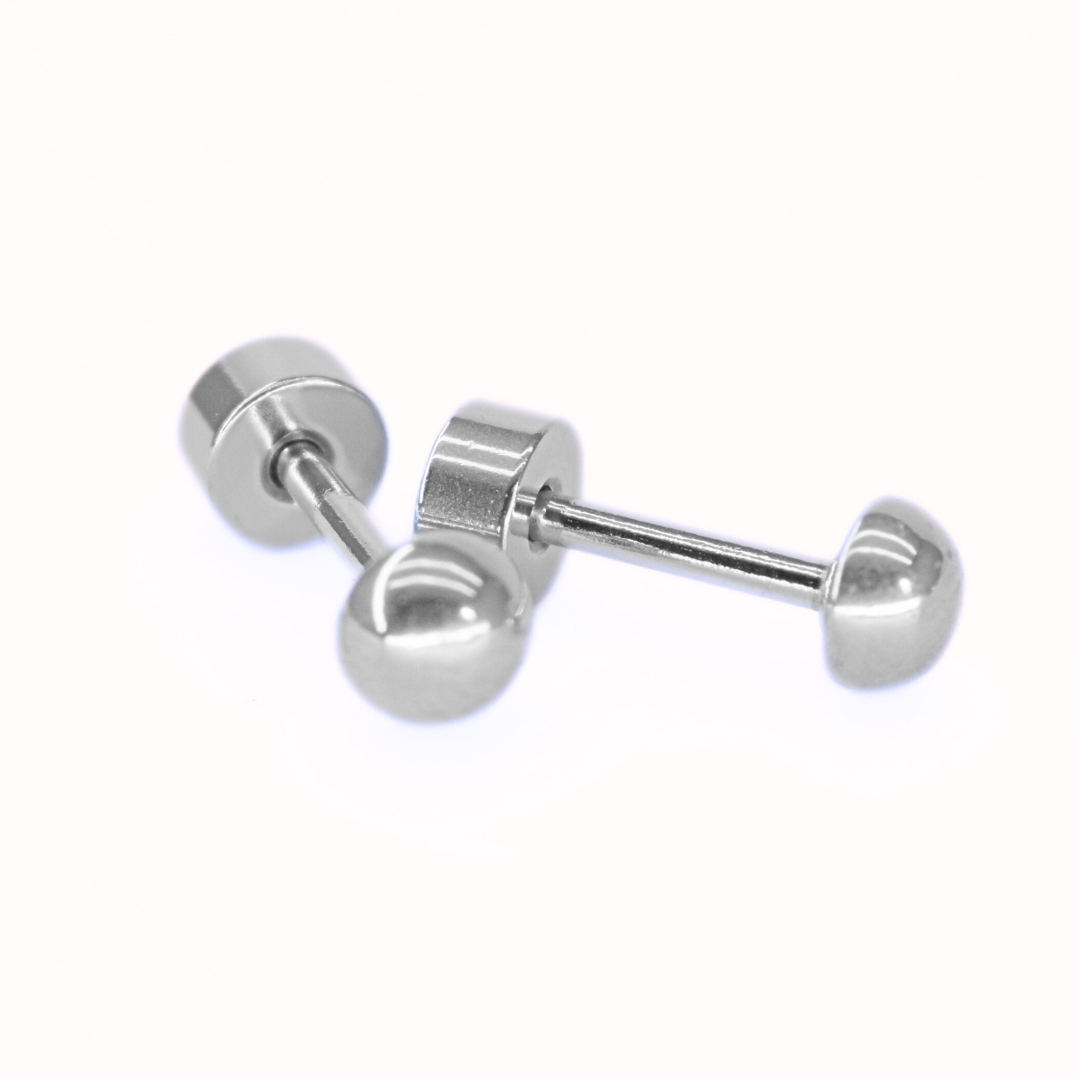 4mm Half ball studs - Silver