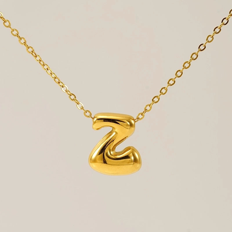 Basic Classic Style Letter 304 Stainless Steel 18K Gold Plated Plating Pendant Necklace