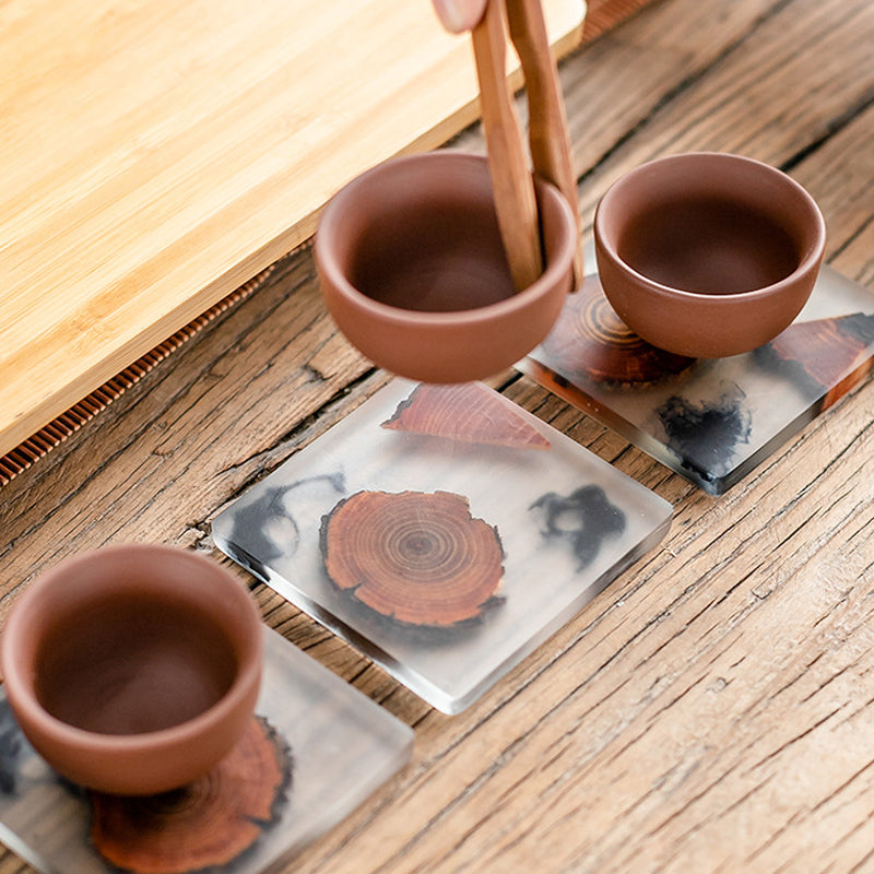 Rustic Tea Coaster Set