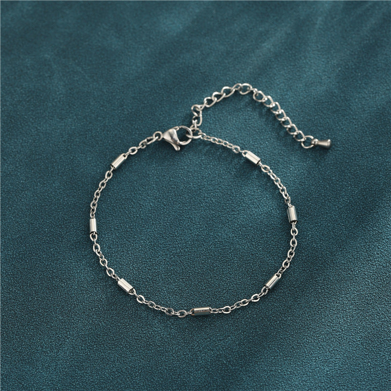 Women Minimalist Ellipse Geometric Stainless Steel Electroplating Bracelets