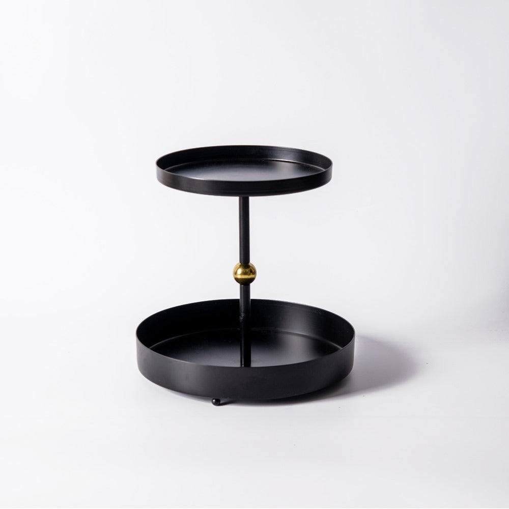 Liam 2-Tier Tray - Black Gold