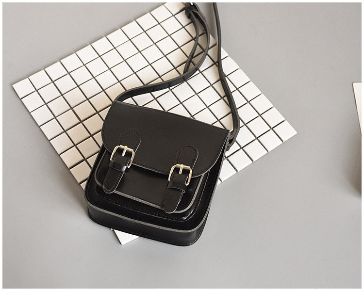 PU Leather Buckle Messenger Bag