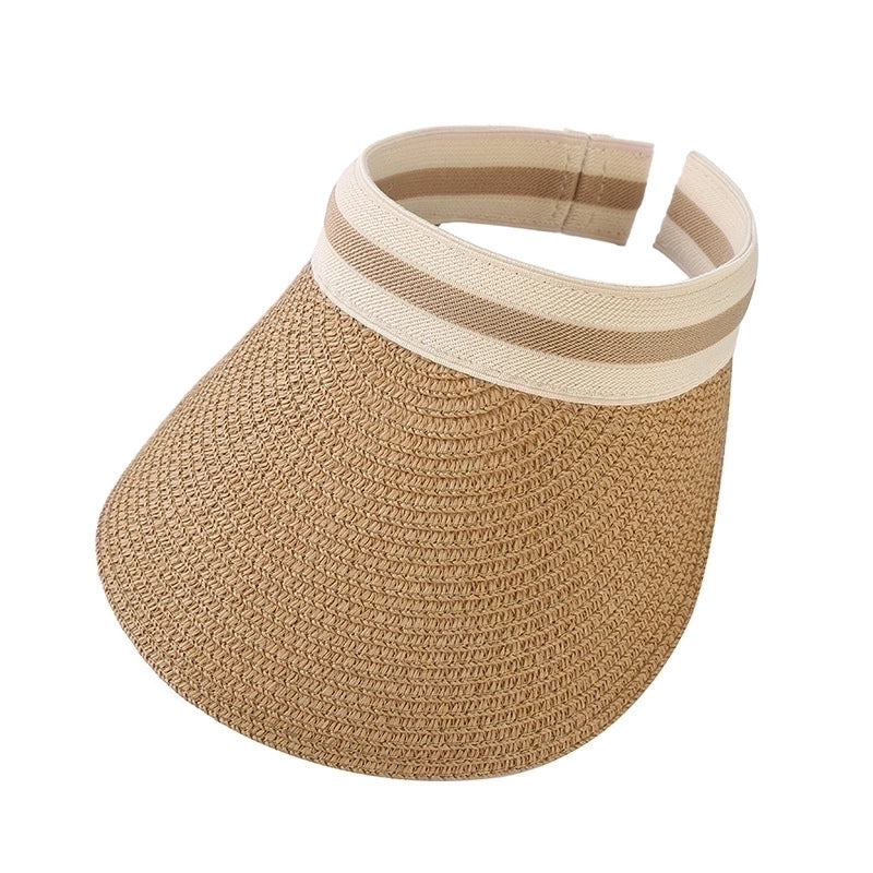 Women's Lady Minimalist Solid Color Big Eaves Straw Hat