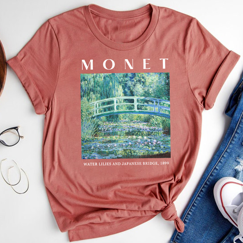 Monet Water Lilies And Japanese Bridge 1899 Teacher T-Shirt