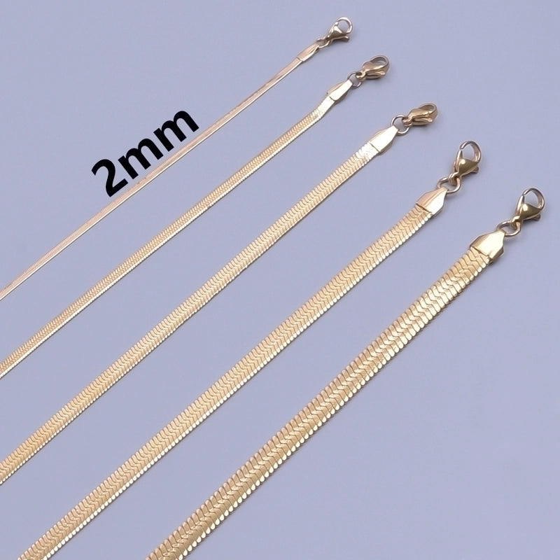 IG Style Geometric 201 Stainless Steel 18K Gold Plated Plating Bracelets Anklet Necklace