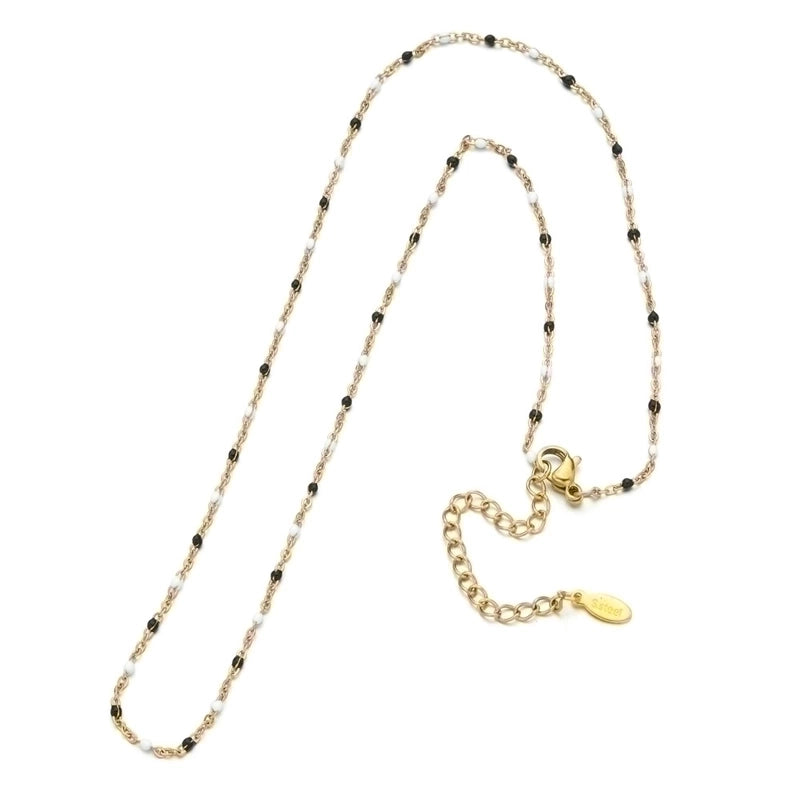 Minimalist Printing Stainless Steel Alloy Plating Gold Plated Necklace