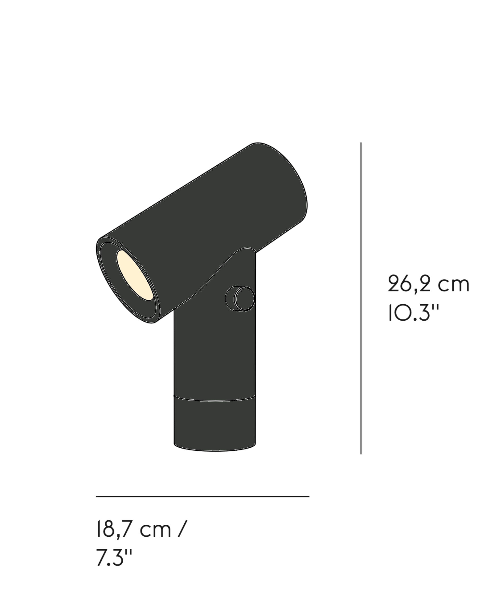 Beam table lamp H26. Black