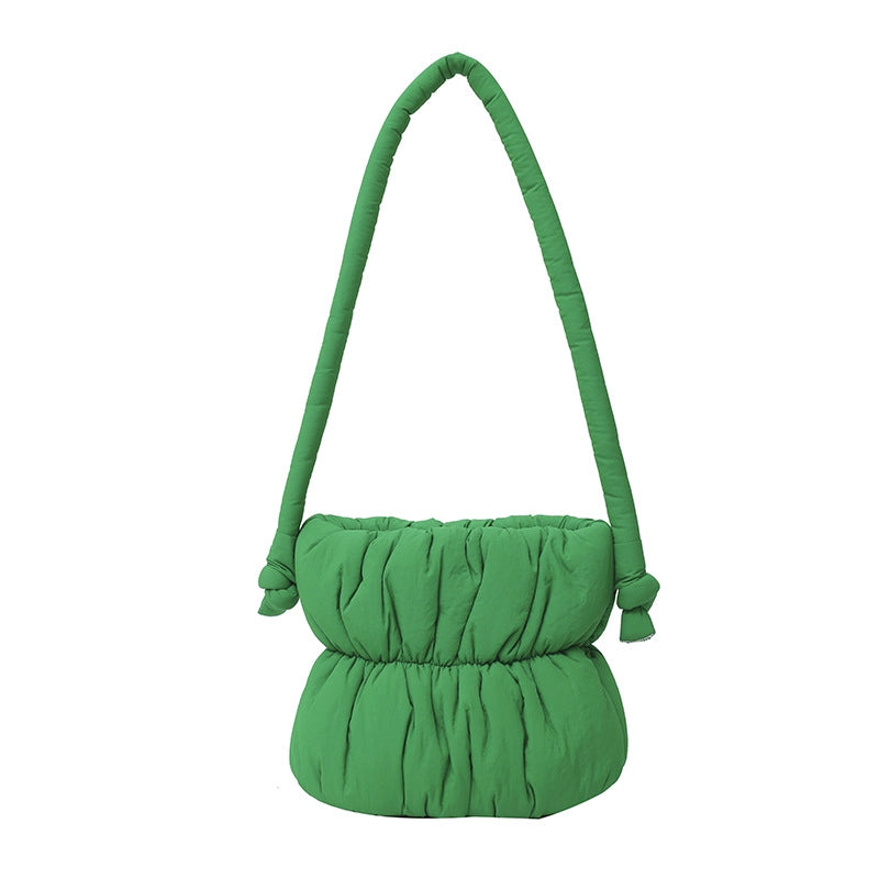 Women's Small Nylon Solid Color Streetwear Square Lock Clasp Shoulder Bag Crossbody Bag