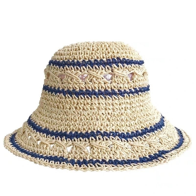 Women's Minimalist Classic Style Solid Color Flat Eaves Straw Hat