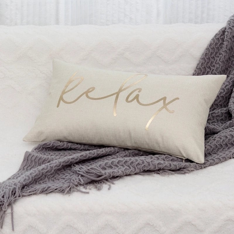 Minimalist Classic Style Letter Polyester Pillow Cases