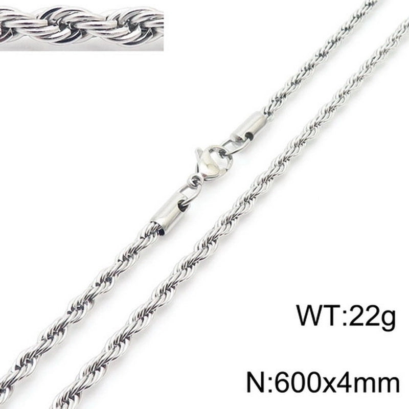 Minimalist Twist 201 Stainless Steel Plating Stainless Steel Necklaces