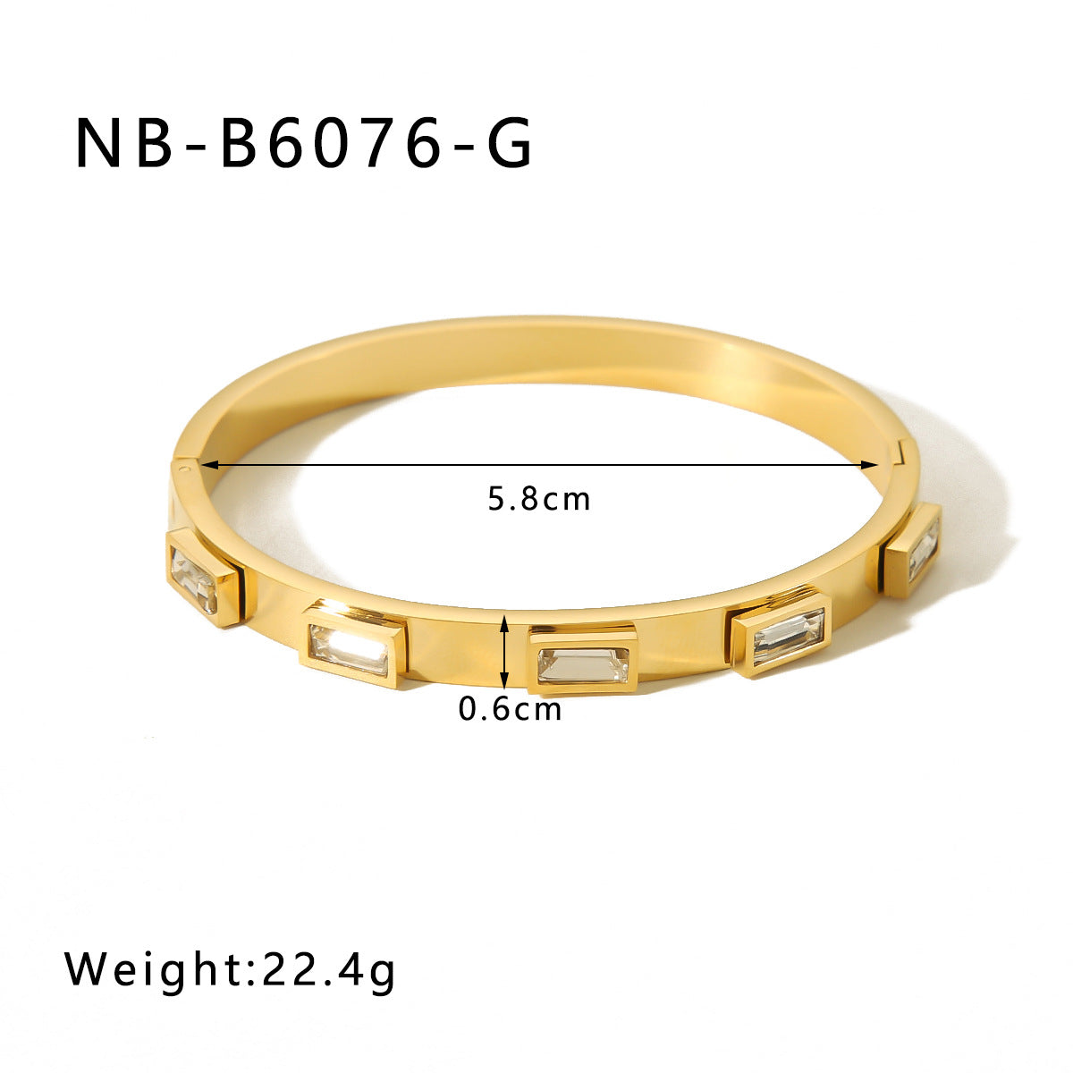 IG Style Pentagram Square Heart Octagram Stainless Steel Electroplating Bangles