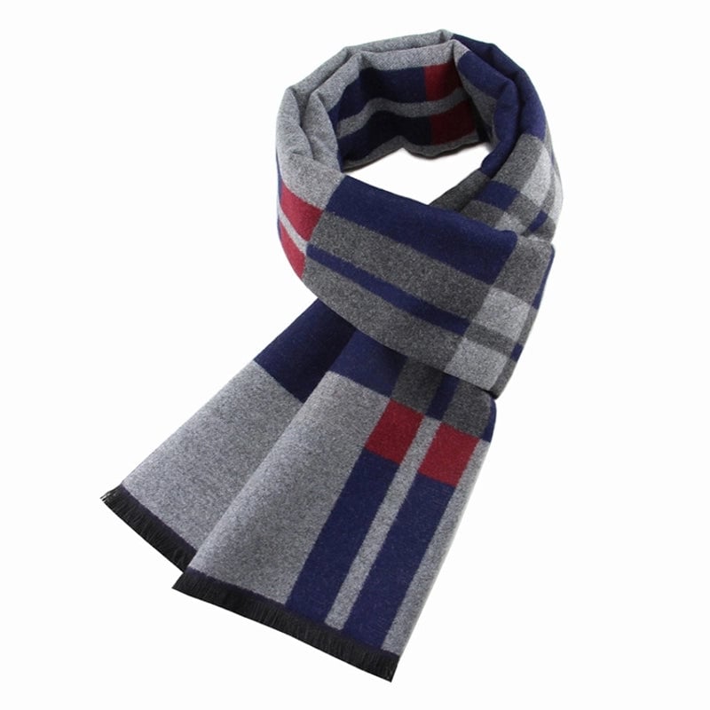 Unisex Minimalist Stripe Imitation Cashmere Tassel Scarf