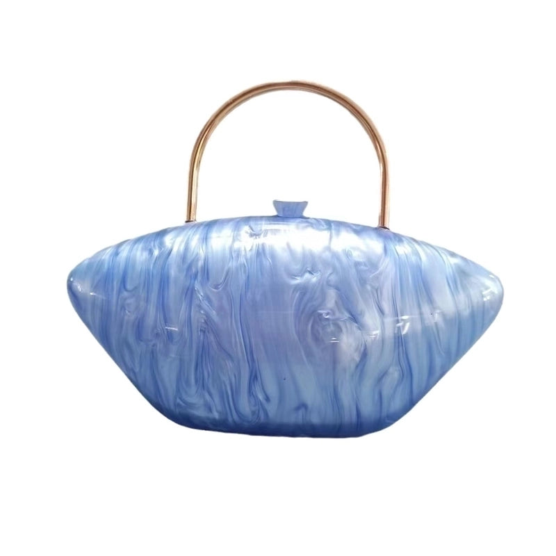 Purple Royal Blue Green Arylic Solid Color Square Evening Bags