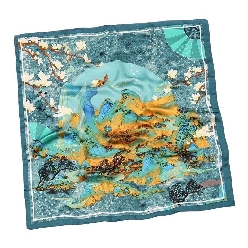Women's  Elegant Mountain Imitated Silk Silk Scarf