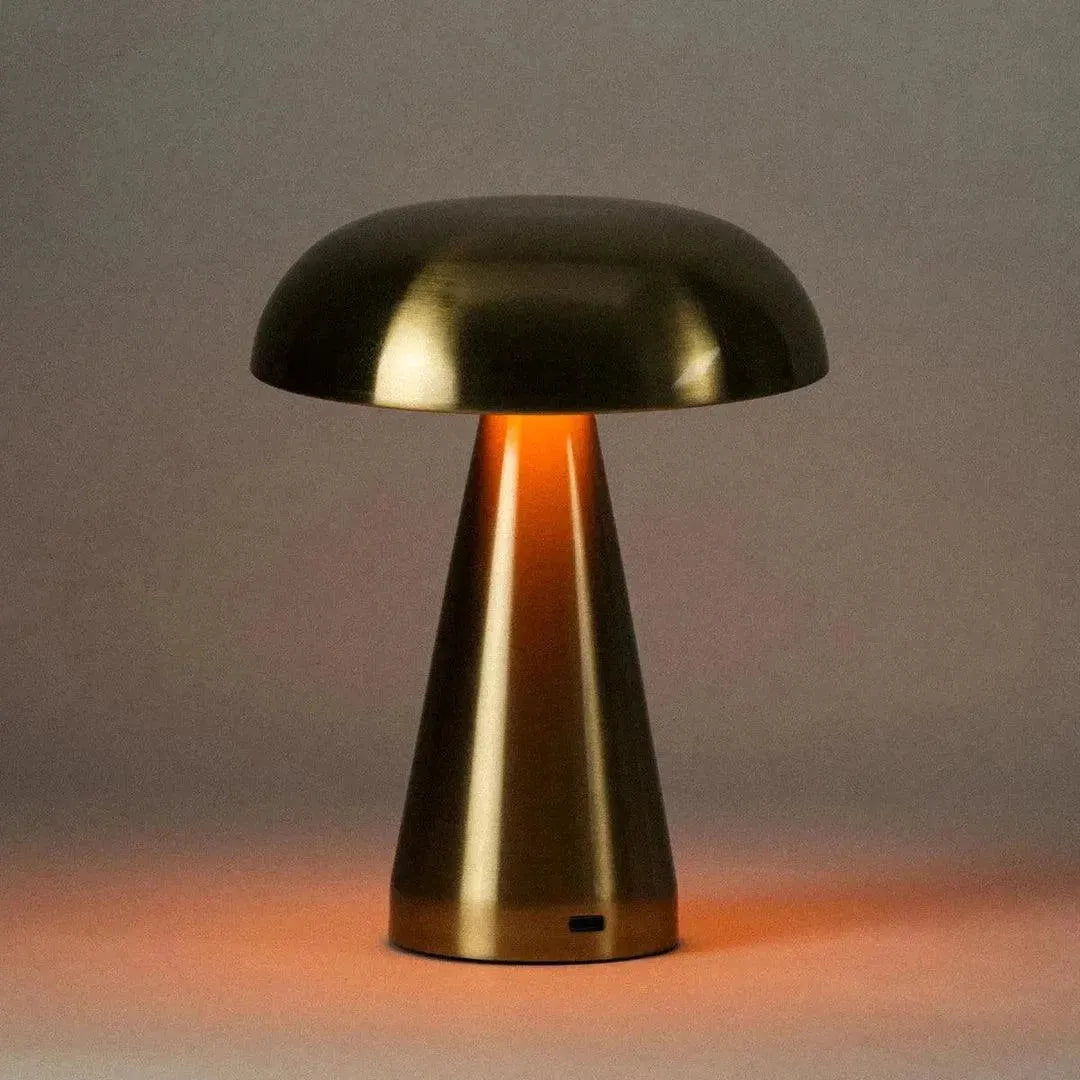 Portable Metal Touch Lamp | Brassy Gold