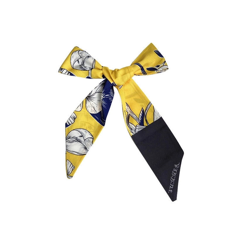 Women's Elegant Geometric Cloth Printing Silk Scarf