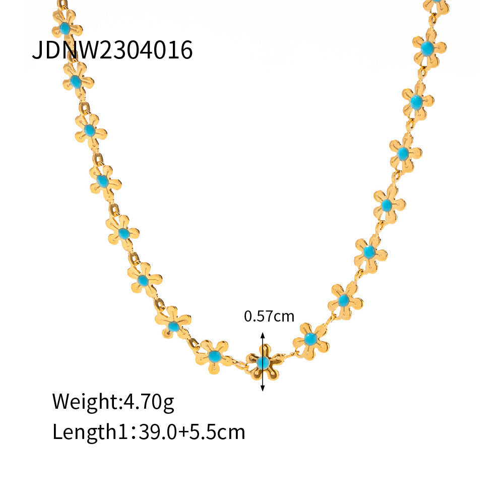 Jie Ding Titanium Steel Necklace Accessories Bohemian Clavicle Chain Holiday Stainless Steel Necklace