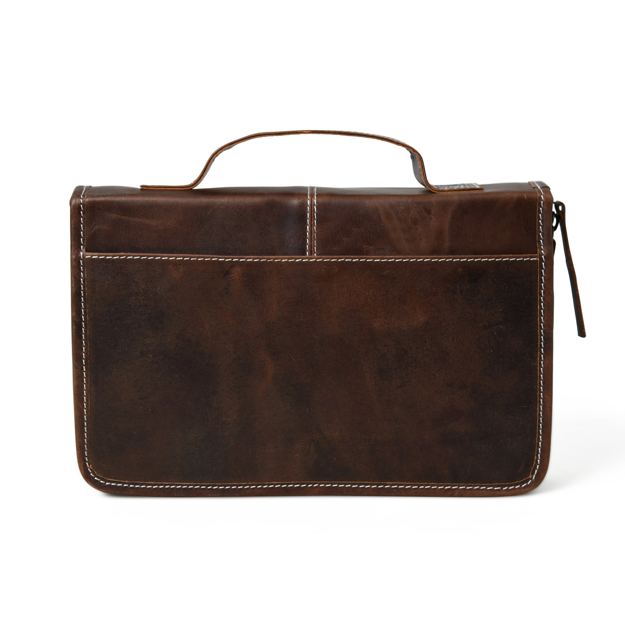 Dark Brown Leather Book Cover