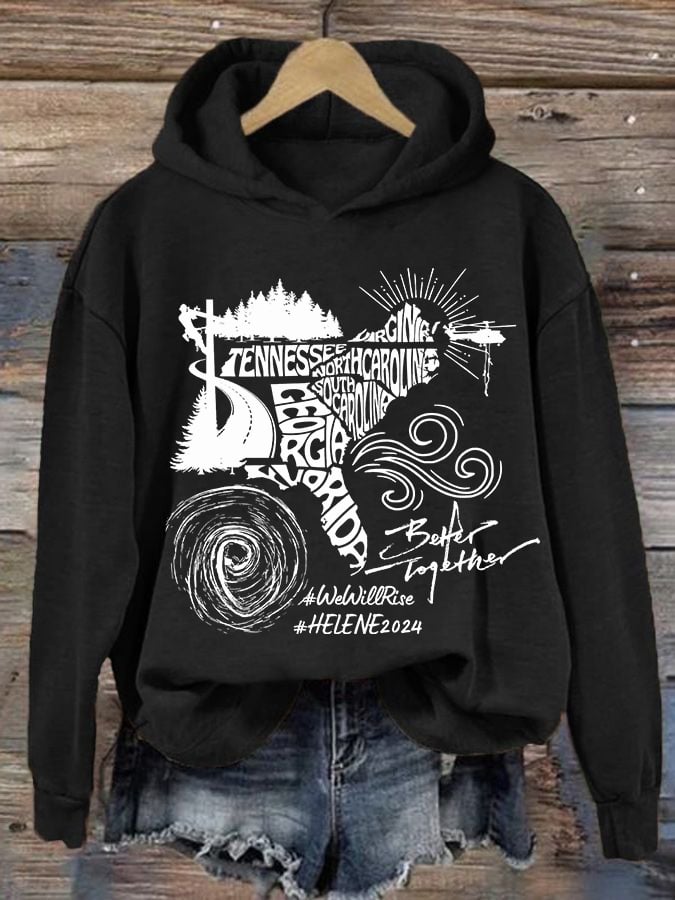 Women's Hurricane Helen Disaster Relief Printed Sweatshirt