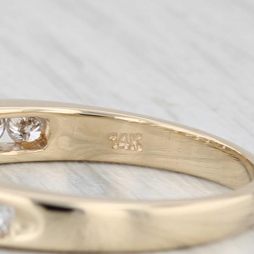 0.60ctw Diamond Wedding Band 14k Yellow Gold Size 8.5 Stackable Anniversary Ring