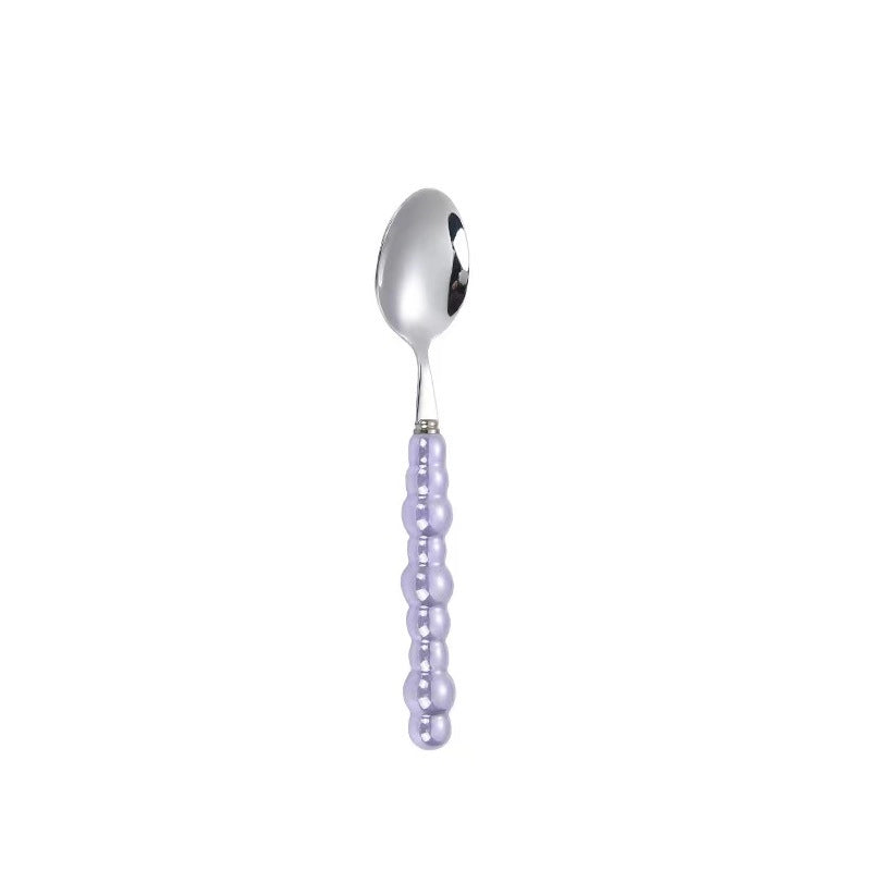 Ceramic Pearl Handle Stainless Steel Knife. Fork And Spoon Creative Light Luxury Western Food Hotel Steak Knife Dessert Spoon Tableware Suit