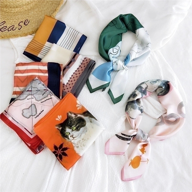 Silk Scarf Wild Neck Small Square Scarf