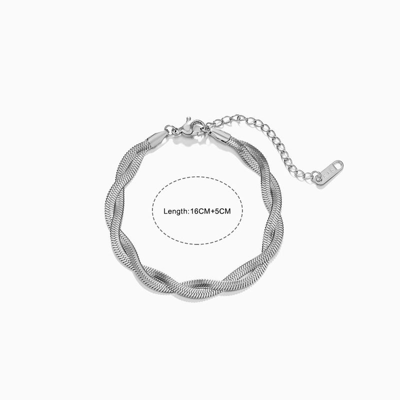 Minimalist Geometric Solid Color Stainless Steel Plating Chain Bracelets