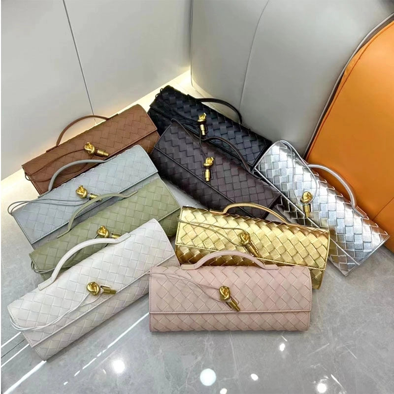Women's Leather Solid Color Streetwear Square Flip Cover Envelope Bag