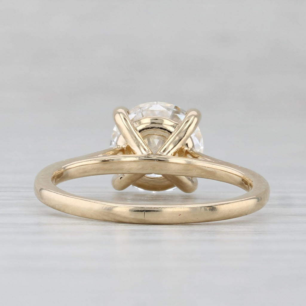 2ct Round Brilliant Solitaire Diamond Engagement Ring 14k Gold Size 6.25 GIA
