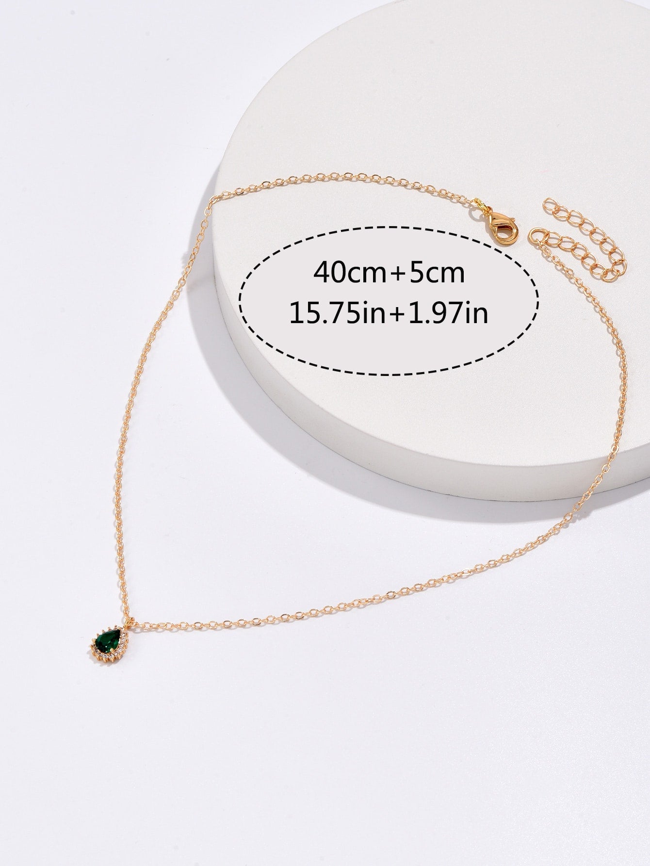 Zirconia Water-drop Pendant Necklace (High Quality)