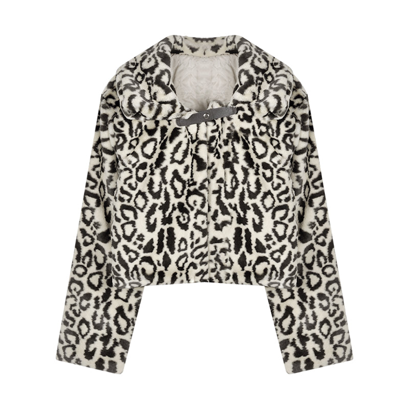 Fashion leopard coat KF81706