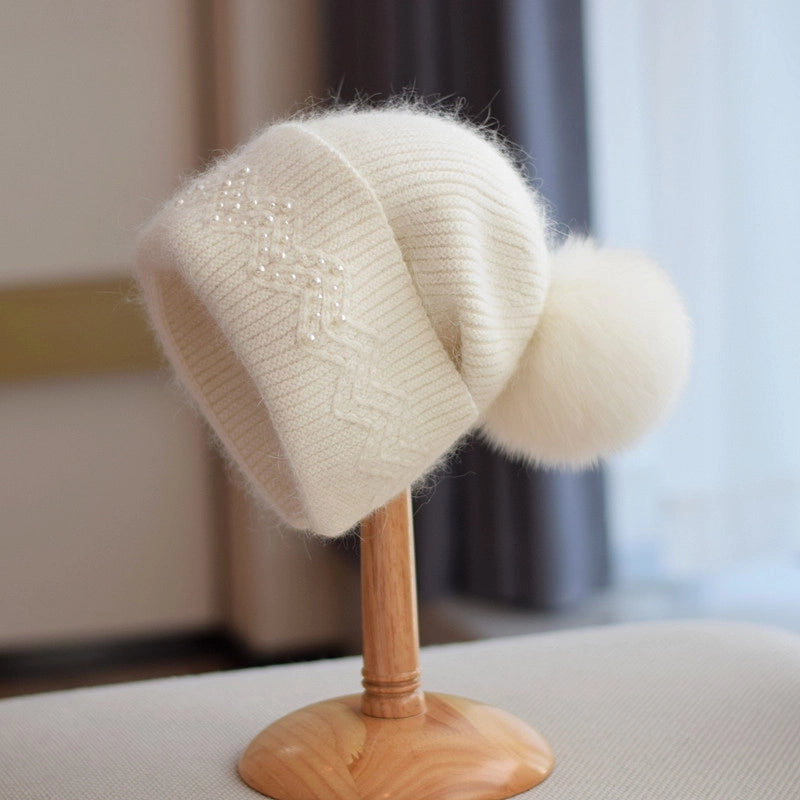 Women's Basic Solid Color Eaveless Wool Cap