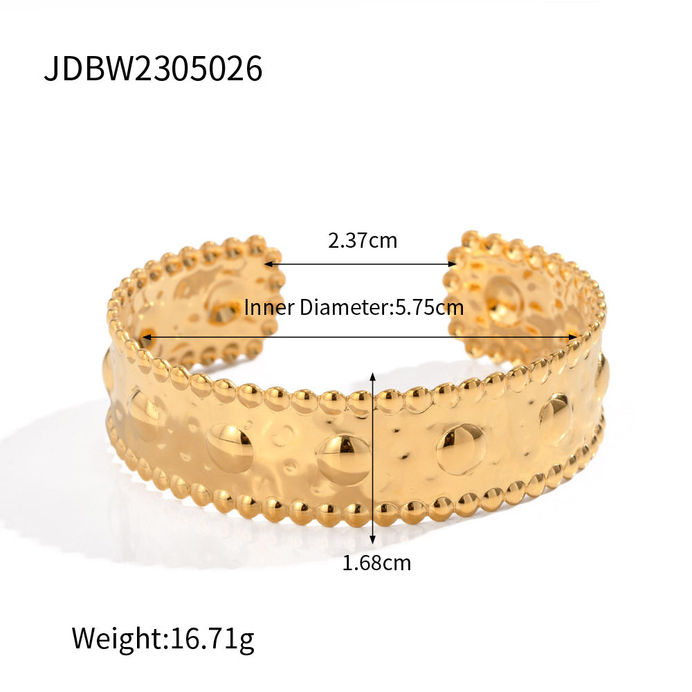 Stainless Steel Gold Bracelet Niche Open Bracelet Titanium Steel Hand Jewelry Bracelet
