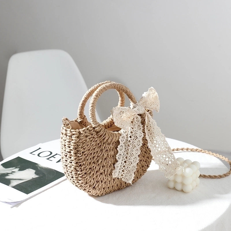 Women's Small Spring&summer Straw Beach Straw Bag