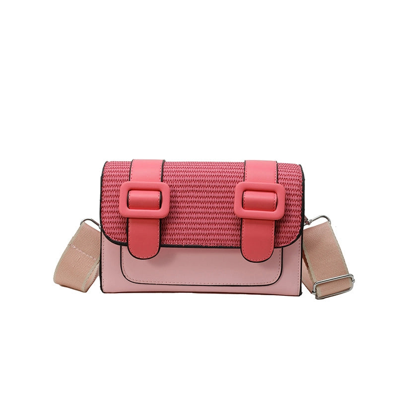 Women's Medium Pu Leather Solid Color Classic Style Streetwear Square Flip Cover Crossbody Bag