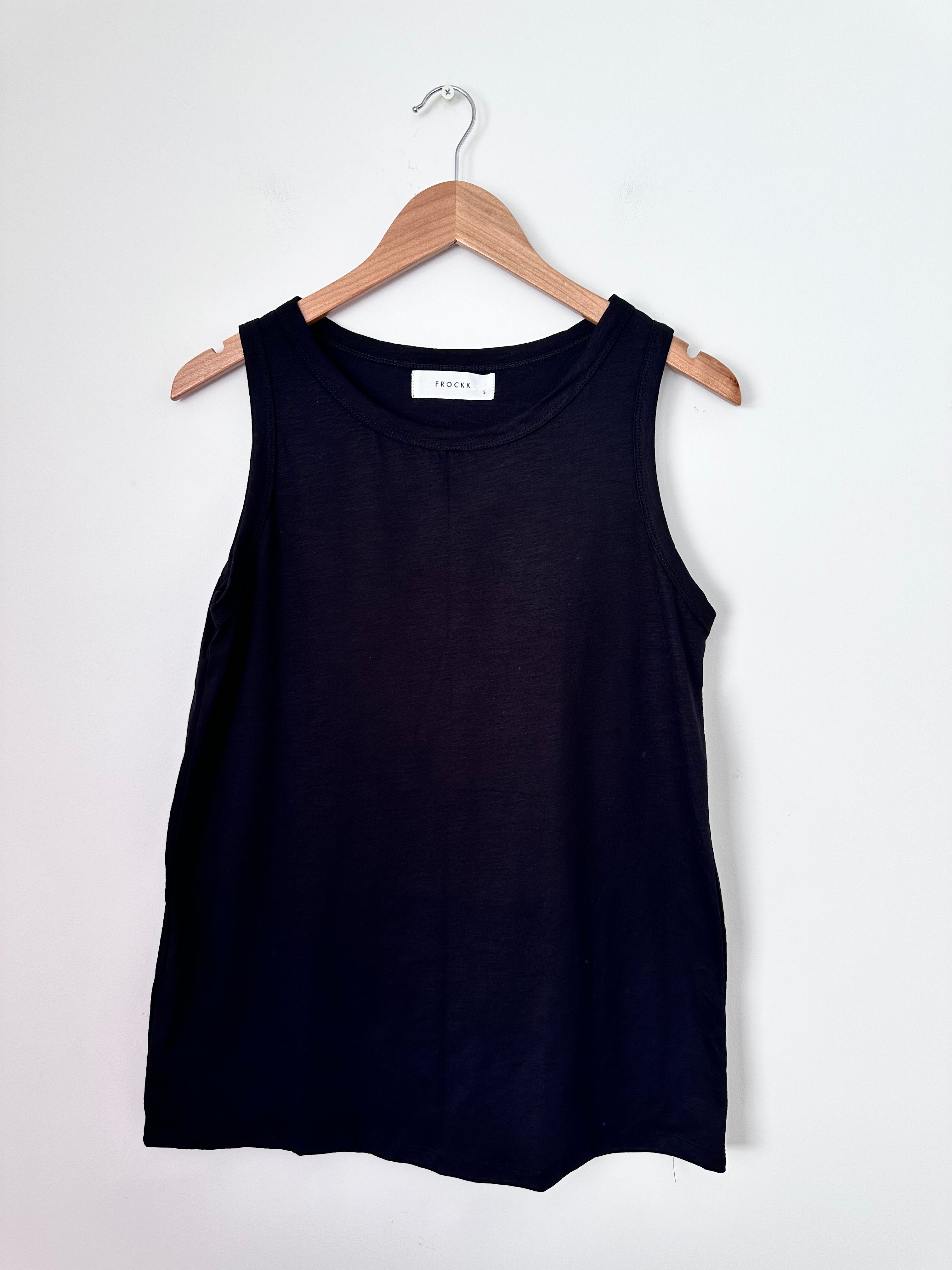 vera tank - black cotton