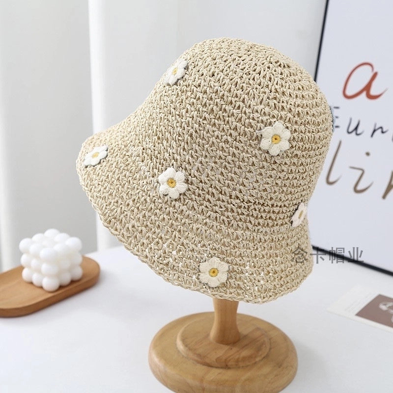 Women's Lady Flower Big Eaves Bucket Hat
