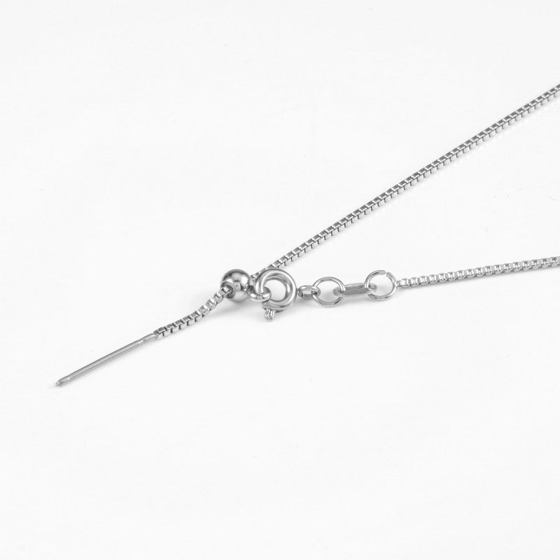 Fashion Solid Color Titanium Steel Plating Pendant Necklace 1 Piece