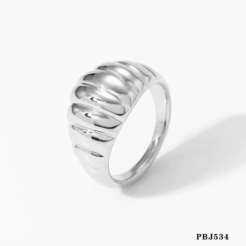 Casual Solid Color 316 Stainless Steel  16K Gold Plated White Gold Plated Gold Plated Plating Rings