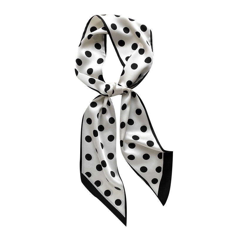 Women's Minimalist Color Block Polyester Printing Silk Scarf