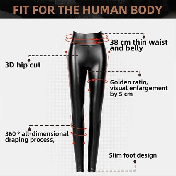 🎁 S-shaped PU Leather Leggings